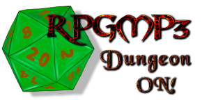RPGMP3 Logo With Large Green Die
